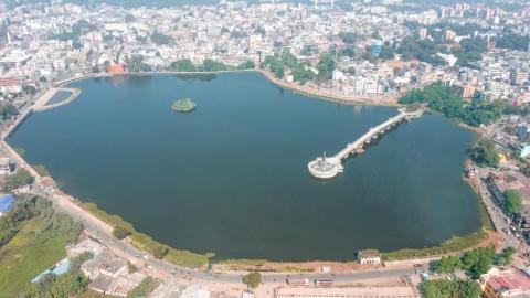 Areal View of Bada Talab, Ranchi, Jharkhand | Ranchi Lake